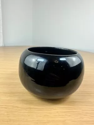 RARE VINTAGE USA Mid Century Modern Black Bowl / Vase • $10.35