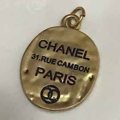 Chanel Vintage 31 Rue Cambon Paris Gold Metal Hardware Tag/ Fob / Charm Engraved • £50