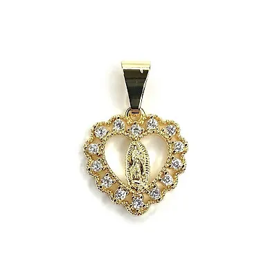 14K Gold Plated Virgin Mary Pendant Oro Laminado Virgen De Guadalupe Collar Dije • $11.99