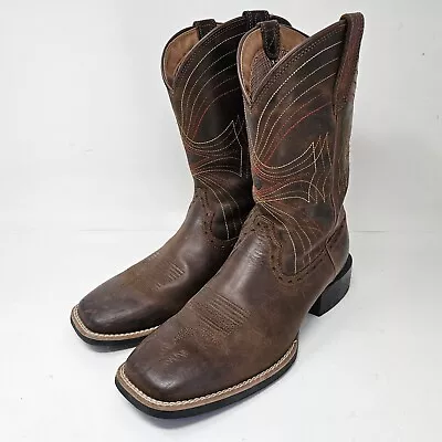 Ariat Sport Wide Square Toe Cowboy Western Boots Mens Size 10 Style 10010963 • $69.69