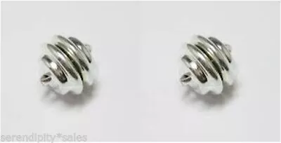 $13.43 • Buy 2 Sets SILVER MAGNETIC CLASPS Mag-Lok ~ Super Strong ~ 11mm X 11mm