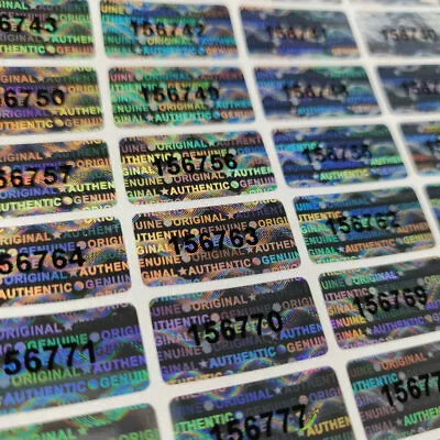 $8.99 • Buy Serial Number Holographic Warranty Void Tamper Proof Evident Sticker 20mm X 10mm