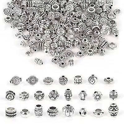 100g Tibetan Antique Silver Color Spacer Beads For Jewelry Making (180Â± Pieces) • $10.76
