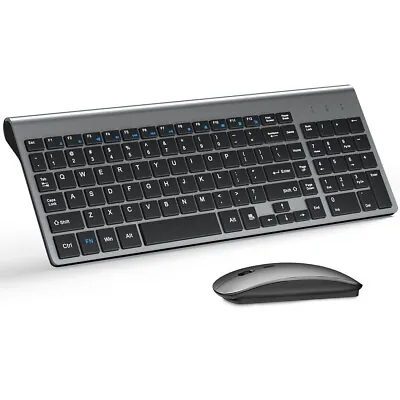 Ultra Slim Wireless Keyboard And Mouse Combo Silent Compact Keyboard Mouse Set • $34.77