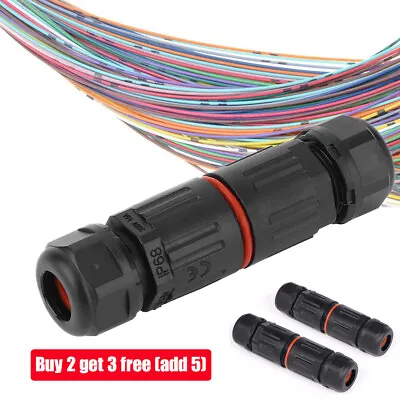 £2.86 • Buy 2 Pin Pole Core Joint Outdoor IP68 Waterproof Electrical Cable Wire Connector
