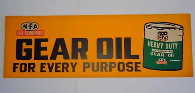 1960s RARE OLD VINTAGE MFA OIL SIGN OIL CAN ADVERTISING SIGN MFA OIL GRAPHIC • $149.99