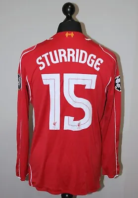 £23.99 • Buy Liverpool Home Long Sleeves Football Shirt 14/15 #15 Sturridge Warrior Size L