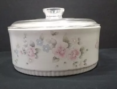 £28.65 • Buy Vintage Pfaltzgraff Tea Rose 2 1/2 Qt Stone Casserole Bowl W/ Lid