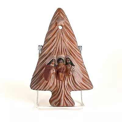 Metepec Adrian Mexican Clay Pottery Holy Family Christmas Tree Wall Hanging 7” • $48