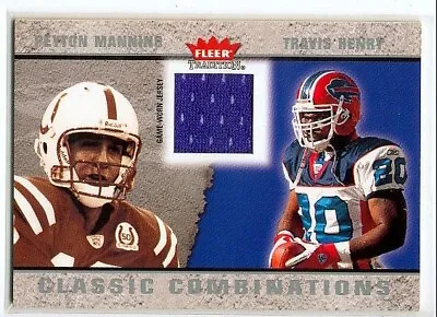 $14.95 • Buy 2003 Fleer Peyton Manning/ Travis Henry Classic Combinations Jersey
