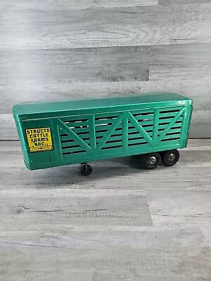 Vintage Structo Green Cattle Farms Toy Trailer 16  • $39.99