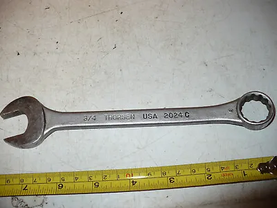 Vintage Thorsen 2024C USA 3/4  Combination Wrench 1950s+ G Code USA • $8.88