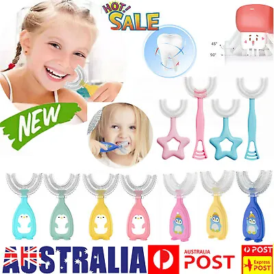 $8.99 • Buy Children U Shaped Toothbrush Soft Silicone Brush Head  360° Oral Teeth Cleaning