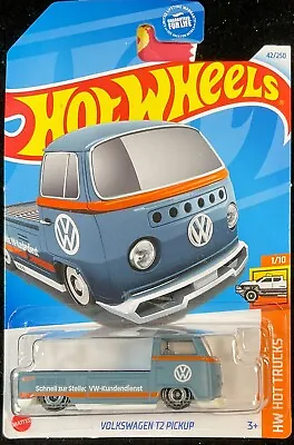 Volkswagen T2 Pickup 2024 Blue Hot Wheels #42 HW Hot Trucks Combine Ship • $2.99