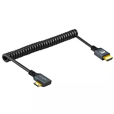 90� Degree Coiled Mini Hdmi To Hdmi Cable Right Angled Mini Hdmi To Hdmi Coil • $22.99