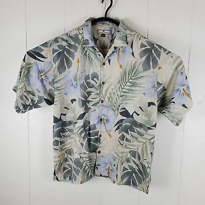 Tommy Bahama Shirt Men Extra Large Green Floral Button Up Short Sleeve 100% Silk • $22.67