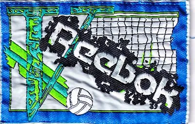 Vintage Reebok Volleyball Embroidery Patch Blue And Green On White 2.75  X 4  • $14.75