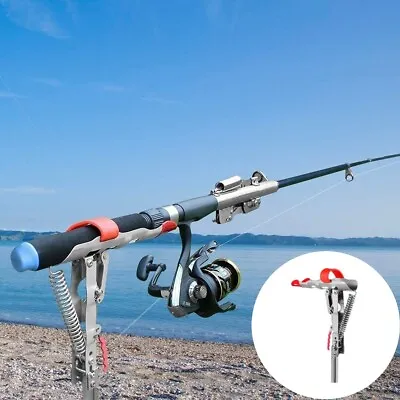 Stainless Steel Fishing Rod Holder With Automatic Tip-Up Hook Setter Spring New • $24.99