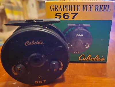 Cabela's 567 Graphite Fly Fishing Reel *NEW* Never Used! In Original Box. • $20