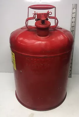 Safety Gas Can 5 Gallon By SAFE -T -WAY Used NICE! LOOK! • $44.95