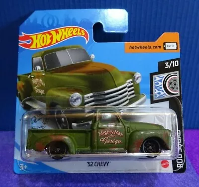 $6.50 • Buy 2020 Hot Wheels '52 CHEVY In GREEN, HW ROD SQUAD 3/10. VG Short Card.