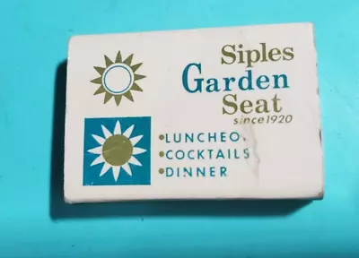 Siples Garden Seat Box Matches Vintage  • $7