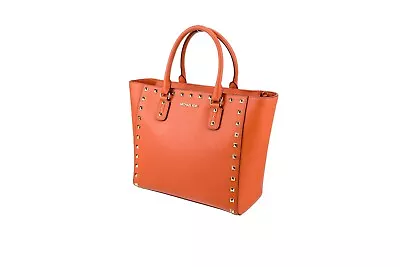 Michael Kors Orange Studded Leather Handle Bag • $150