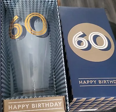 £8.99 • Buy 60th Birthday Gift, 60th Glass, Birthday Boy, Drink Gift, 60th Birthday, Beer