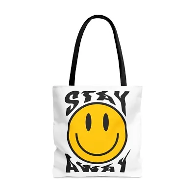 Stylish And Sustainable Tote Bag For Everyday Use Smile Handbagstay Away Purse • $26