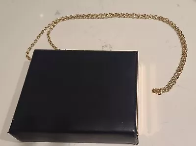 $12 • Buy VTG Ladies Hard Shell Bag With Gold Chain