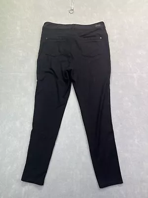 Eva Longoria Womens Black Button Front High Rise Skinny Stretch Jeggings 14 • $19.99