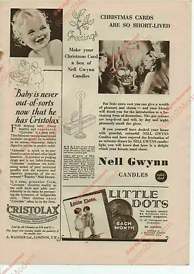 Nell Gwynn  Candles Christmas A4 Full Size Magazine Advert Retro Vintage • £3.99