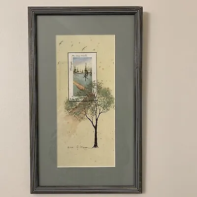 Framed Art Georgia On My Mind By D Morgan Signed Dated 1988 Vintage • $24.88