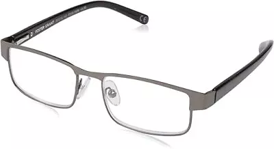 Foster Grant Leo Square Reading Glasses Men Gunmetal • $14.99