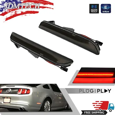 Smoked Lens Red LED Rear Side Marker Light Reflector Lamp For 10-14 Ford Mustang • $19.99