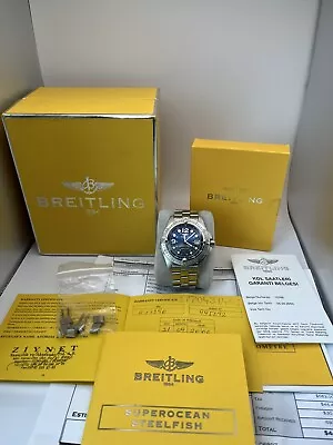 Breitling Superocean Blue Men's Watch - A17390 • $2799