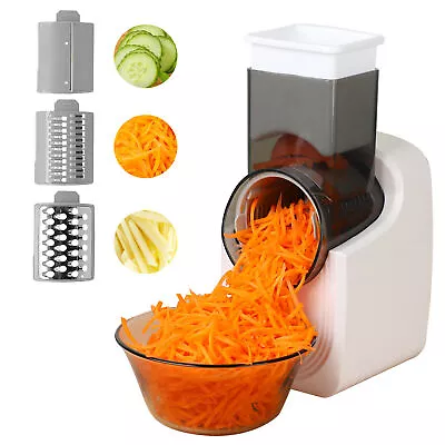 Electric Salad Slicer Fruit Cutter Vegetable Cheese Grater Chopper Maker • £28.49