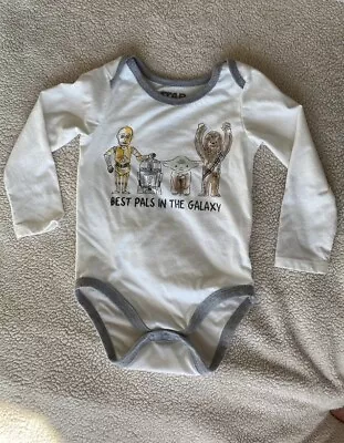 Star Wars One Piece Long Sleeved Size 18 Months Chewbacca -R2D2 - CP30 - Yoda • $8