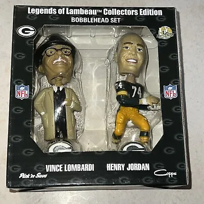 Green Bay Packers Legends Of Lambeau Vince Lombardi/Henry Jordan Bobblehead Set • $23.31