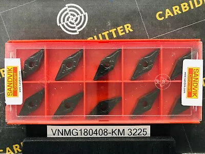 Vnmg332-km / Vnmg160408-km 3225 - Carbide Profile Insert - Pack Of 10 - Sandvik • $83.47