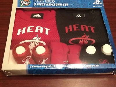 Adidas NBA Kids Miami Heat 5 Piece Newborn Set Size 6-9 Months • $32.99