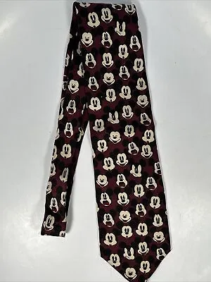 Disney Store | Vintage Mickey Mouse Neck Tie | Mickey Mouse Emotion | 56” • $12.42