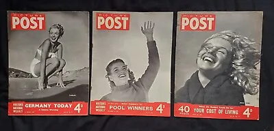 MARILYN MONROE  X 3 Rare Picture Post Magazines 13 AUGUST 1949 + 2 • £120