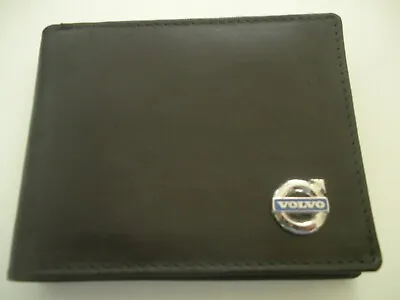 Volvo Top Grain Black Leather Bifold Wallet • $15.99