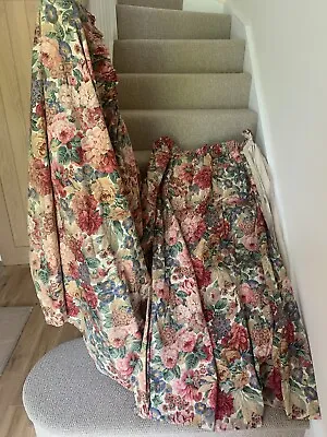 £50 • Buy Sanderson Rose And Peony Curtains 69in Wide X 55in Drop
