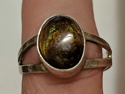 Vintage Fire Agate Ring Sterling Silver 925 About Size 9 1/4  • $81.57