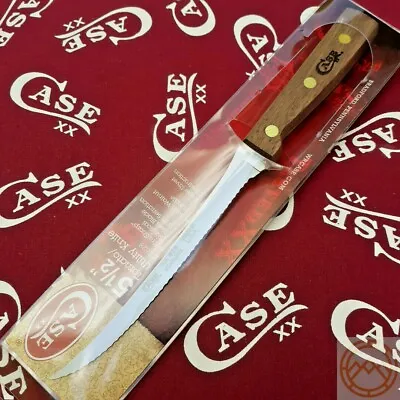 $34.99 • Buy Case XX Slicer Kitchen Tomato Knife 5.5  Serrated Stainless Steel Blade Walnut