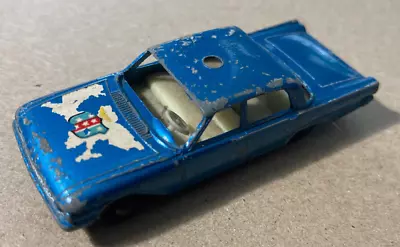 1963-65 Matchbox Made By Lesney ENGLAND Blue #55 Ford Fairlane Police Car • $4.99
