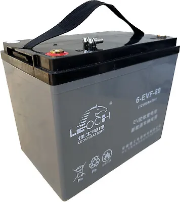 Leoch 6-EVF-80 12V Gel Cell Battery For Electric Pallet Jack 80Ah/3hr Top Post • $249.99