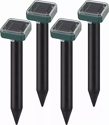 4 Pack Solar Power Ultrasonic Repellent Mice Gopher Mole Pest Snake Repeller • $16.99